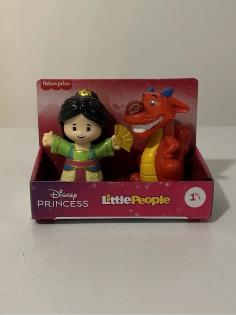 Fisher Price Little People Disney Princess - Mulan and Dragon Mushu Rare NIB
